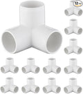 12-Pack 3 Way PVC Fittings 3/4 Inch, Furniture Grade PVC Pipe Connector Elbow for All DIY Structure and Frames, SCH40 Pipe Tee Corner Fitting