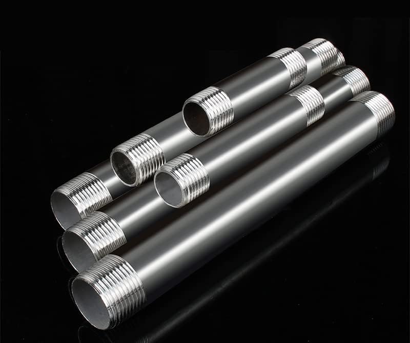 304 Stainless Steel Nipple Pipe Fitting 1" NPT X 1" NPT Male Thread Cast Pipe Fittings 12" 300mm Length 1PC