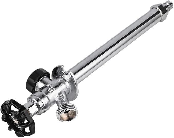 EFIELD 6-inch Anti-Siphon Frost Free Sillcock, 1/2 inch Pex-A Expansion Connection X 3/4 inch Hose Bibb, Chrome Plated Brass Body-6 Inch Length,(SILLCOCK026)