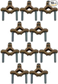 COREX 1/2" to 1" Bronze Water Pipe Ground Clamp - High Conductivity Grounding Clamp Conduit Fitting - 10 Pack