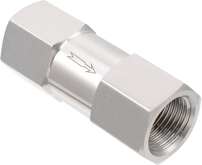 Yoebor 304 Stainless Steel Detachable Check Valve One Way Non-Return Valve for Water Oil Gas, 1pc (Fnpt x Fnpt, 1")