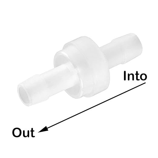 JoyTube 5 Packs Check Valve 5/16” (8MM) One-Way PVDF Plastic Hose Barb for Liquid Air