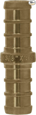 XFITTING Pex 3/8 Inch x 3/8 Inch Pex Coupling, 25-5-5=10XX, 10 Pieces