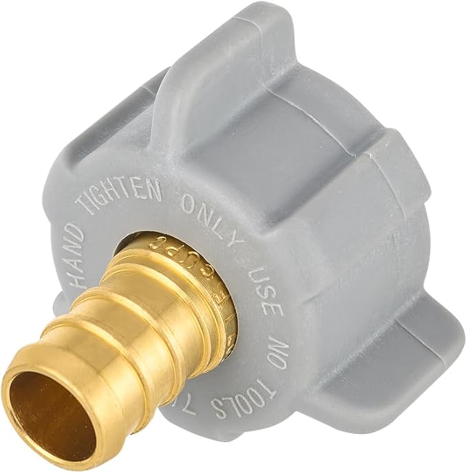 EFIELD 1/2 Inch Pex X 7/8 Inch Toilet Ballcock Nut Swivel Straight Adapter, Brass Plumbing Fitting,(PEX1807307)
