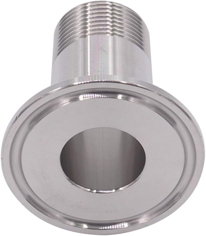 DERNORD 2 Pack Sanitary Male Threaded Pipe Fitting to TRI CLAMP with 2 Silicone Gaskets(OD 50.5mm Ferrule) (Pipe Size: 3/4" NPT)