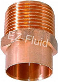 EZ-FLUID Plumbing 1-1/2" C X MIP LF Copper Male NPT Adapter Pressure Copper Fittings,Sweat Solder Connection for Residential,Commercial Tube Pipe (1)