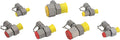 JIC37 Hydraulic Tee Connector, 7PCS Hydraulic Swivel Run Tees & Test Coupling Set