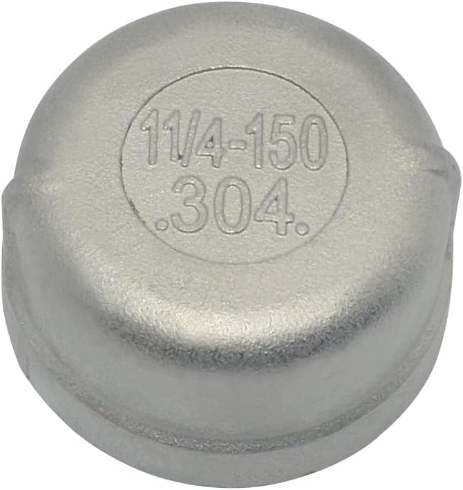 1-1/4" 1.25" Cap,NPT Female Threaded Cast Pipe Fitting,Stainless Steel 304