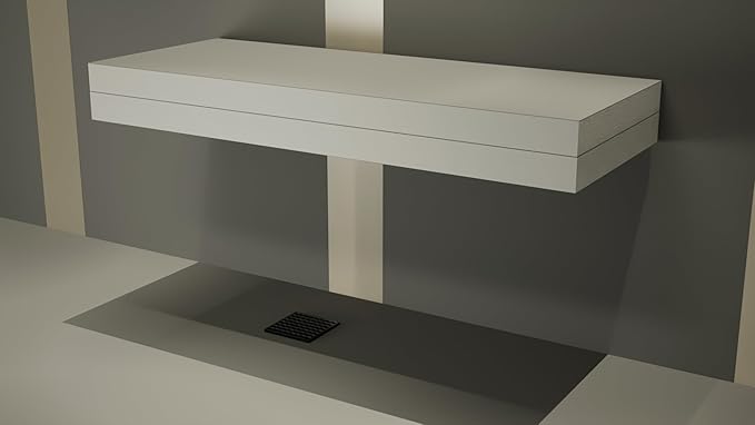 The Original Floating Shower Bench Kit® with Concrete Mesh Foam Board® - Original Shower Bench Bracket®(18in. × 14in. × 4in.) Providing Support You Need for Any Bench Projects You Have.