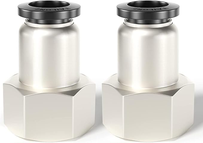 TAILONZ PNEUMATIC Female Straight 10MM Tube OD x 3/8 Inch BSP Thread Push to Connect Fittings PCF10-03(Pack of 10)