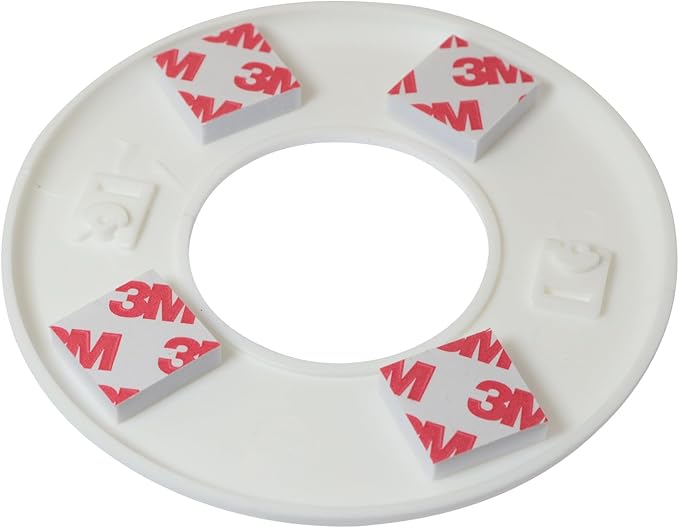 2PCS 51mm Self Adhesive ABS Wall Hole Cover Plate Pipe Penetration Hole Concealer Split Flange Pipe Guard Ring Fits All Household Pipes Angle Valves and Faucets White