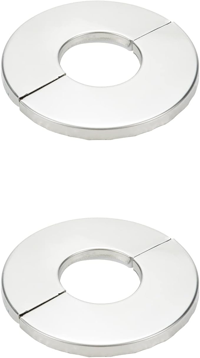 Wall Split Flange, Stainless Steel Round Escutcheon Plate for 1.06"/27mm Diameter Pipe, Pack of 2