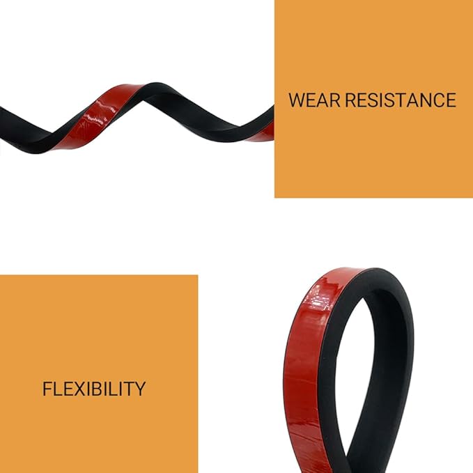Double-Hole Rubber Weather Stripping, Self-Adhesive Foam Rubber Seal Strip, Rubber Gasket for for RV, Boat, Auto, Garage Door/Window, Machinery and More, W: 5/8"; H: 3/8", L:20Ft