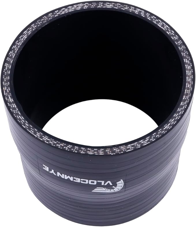 ID 3" - 3.15" inch(76mm-80mm) Silicone Straight Coupler Hose 3" Length (76mm) 4-Ply BLACK