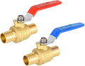 40-Pack EFIELD 1-Inch Pex Crimp Full Port Shut-off Brass Ball Valve for Hot and Cold Water, Potable Water,(VALVE256-40PCS)