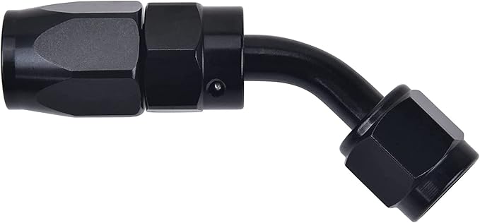 EVIL ENERGY 4AN Hose End Fitting 45 Degree Swivel for CPE Braided Hose Black