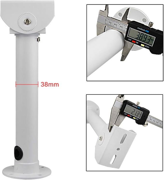 Universal Camera Wall Mounting Bracket, Aluminum, Beige, 11.6in, Wall & Ceiling Mount, Tilt 180, Swivel 45