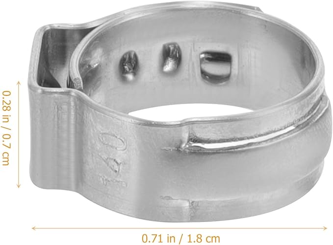 CHILDWEET 50Pcs Stainless Steel Pex Crimp Rings Pinch Clamps Water Pipe Clamps for Plumbing Pex Tubing Connections Sturdy Metal Pipe Fittings