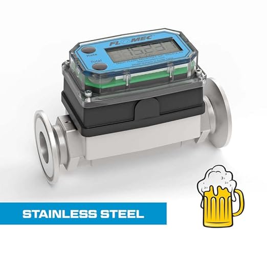 G2 Series High-Temp Turbine Flow Meter, 3/4 Inch Pipe Size, 1 Inch Tri-Clamp Fitting (G2S07TH9GMX)