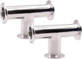 DERNORD 2 Pack Clamp Tee 3 Way Stainless Steel 304 Sanitary Fitting Fits 1.5" Tri-clamp, 38mm Pipe OD
