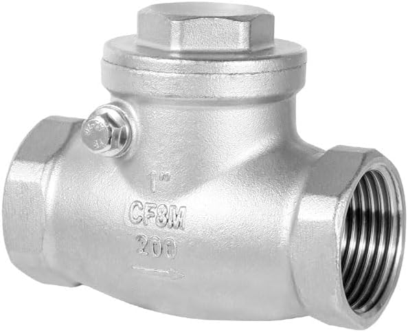 1" Stainless Steel Check Valve, NPT Threaded Horizontal Check Valve Check valve to prevent backflow, check valve for water, oil and air, also available with compressor DN25