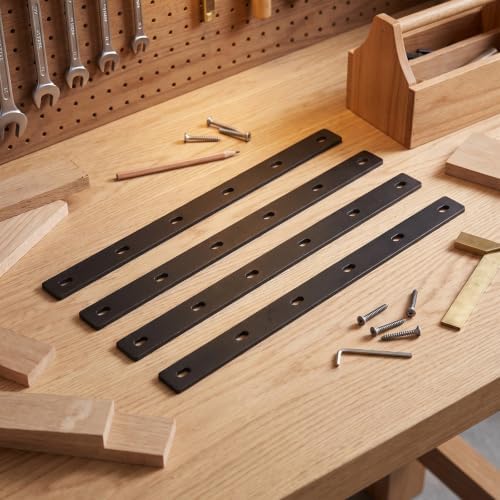Zonon 4 Pack 20 Inch Heavy Duty Steel Mending Plates, Straight Braces