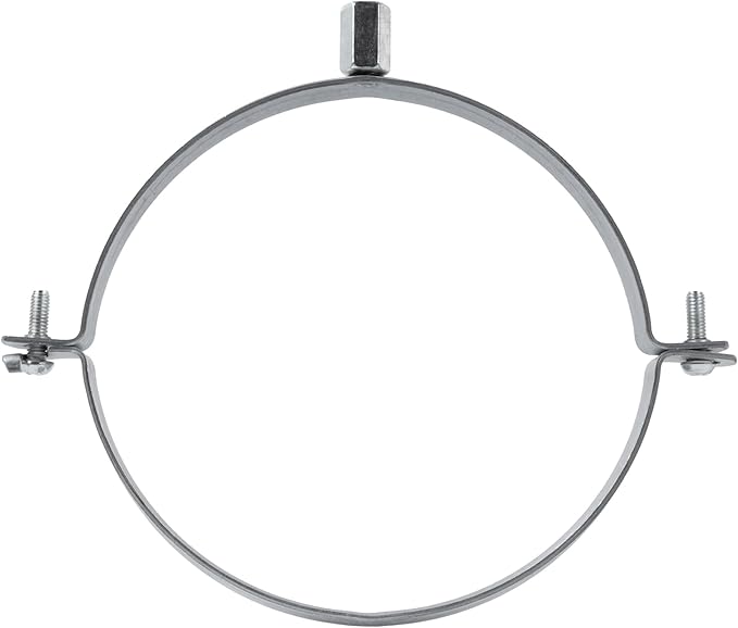 6" Inch Galvanized Pipe Hanger - Conduit Mounting Clamp - Tube Brackets - Pipe Clamps - Tube Wall Mounting Bracket Clamp - Rigid Conduit Holder - PVC and Metal Pipe Attachment Hanger