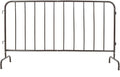 Interlocking Steel Barricade, 6 Ft. Heavy Duty Galvanized Metal Barricade, Interlocking Steel Road Barriers with with Bridge Feet Base, for Crowd Control Event Fencing Indoor/Outdoor, Brown