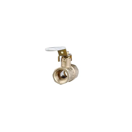 Watts LFFBV-3C-M1 Series 1/2" Lead-Free 2-Piece Full Port Chrome-Plated Brass Ball Valve with Female Threaded End Connections, Copper Silicon Alloy Body, O-Ring Seal, Steel Handle