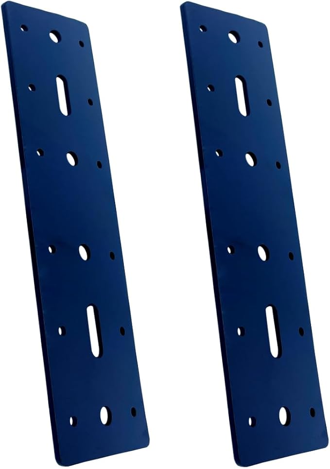 2PCS 11" X 3" Straight Steel Flat Plate,Heavy Duty Mending Plate Joining Connecting Brackets, I Strap Metal Plate.Fit 4x4,6x6 for Repair House,Furniture,Pavilion,Straight Flat Plate for tress framing