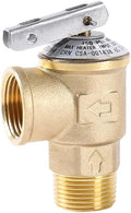 150PSI Temperature and Pressure Relief Valve 3/4" NPT Threaded, Push to Connect Brass Plumbing Fittings, Copper
