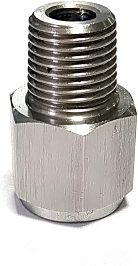 1/8" NPT Male To M10x1.0 Female Gauge Sender Adapter M10 Fuel Oil Trans Brakes