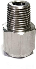 1/8" NPT Male To M10x1.0 Female Gauge Sender Adapter M10 Fuel Oil Trans Brakes