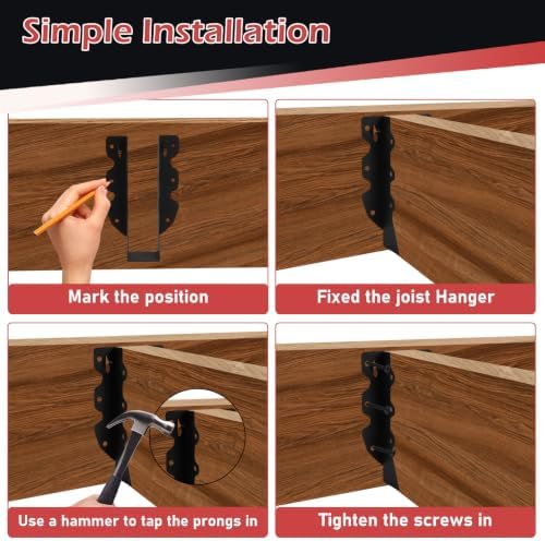 48 Pcs 2"x 8" Joist Hanger|Q235B Carbon Steel