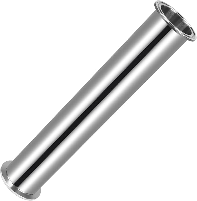 Tri Clamp Tube 2 Inch Tube OD Sanitary Spool Tube Length 12 Inch Clamp End OD 50.5mm 304 Stainless Steel Seamless Round Tubing
