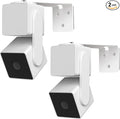 2Pack Adhesive Metal Wall Mount Bracket, Compatible with Wyze Cam Pan V3/V2, Google Nest Cam, Eufy Security Solo Indoor Cam E220/P24, Blink Mini Pan Tilt Cam, No Drilling VHB Stick On or Screw Install