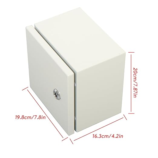 findmall Electrical Box, NEMA 4X Steel, 8 x 8 x 6 Inch, Outdoor and Indoor, Watertightness, IP65, with Mounting Plate