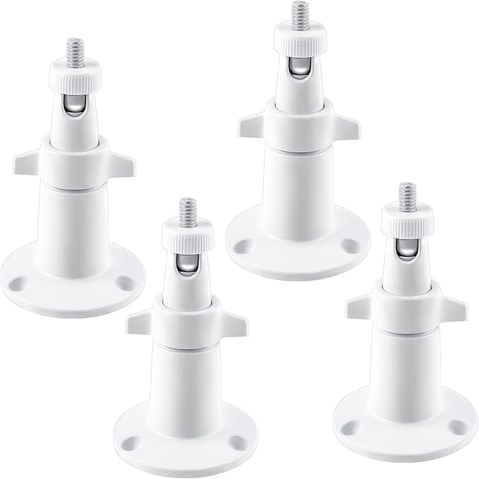 Security Camera Universal Mounting Bracket,Adjustable Indoor/Outdoor Security Wall Metal Bracket, Compatible with Arlo Pro/Pro 2/Pro 3/Pro 4/Ultra/Ultra 2, & with Ring Stick Up Cam Battery (4 Pack)