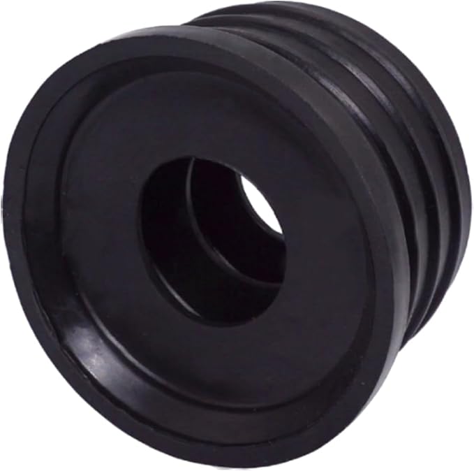 (Pack of 1) Black Rubber Sleeve for Drain Pipe, 1.57" x 0.98" (50 x 25 mm) Pipe Connector, Adaptor, and Reducer