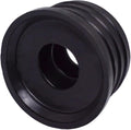 (Pack of 1) Black Rubber Sleeve for Drain Pipe, 1.57" x 0.98" (50 x 25 mm) Pipe Connector, Adaptor, and Reducer