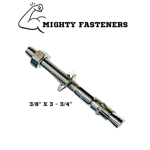 Wedge Anchors – Heavy-Duty 304 Stainless Steel Expansion Bolts for Concrete & Masonry, Rust-Resistant & Durable - 3/8" X 3-3/4" - 25 Pack