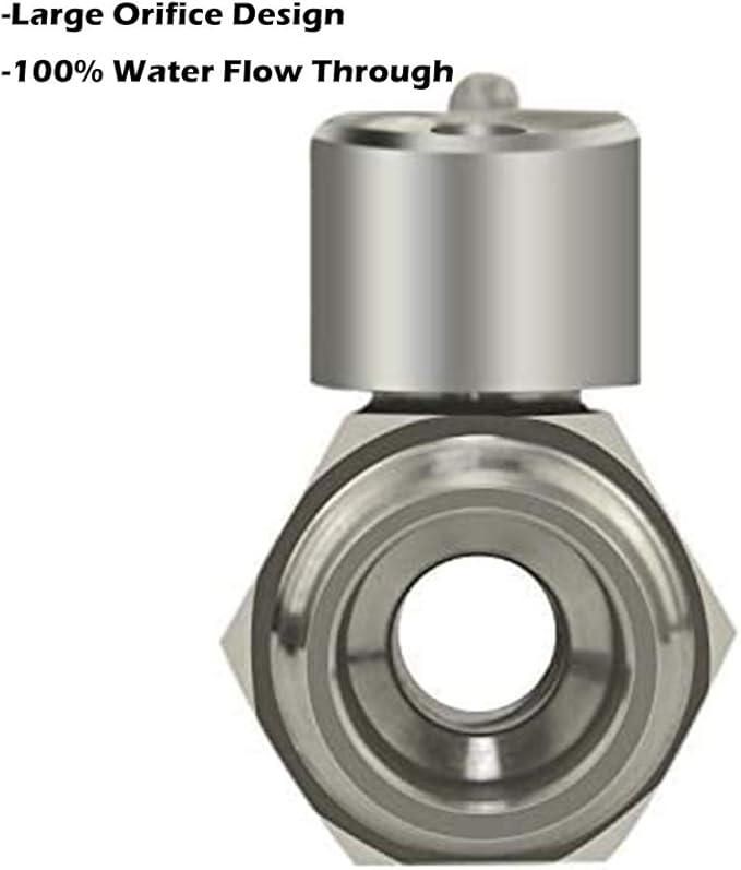 Showerhead Shut Off Valve with Stainless Handle, 304 Stainless Steel Mini Ball Valve(1/2" Female X Male) NPT Thread, Water Flow Control Valve Regulator Chrome, Shower Head Flow Control Valve
