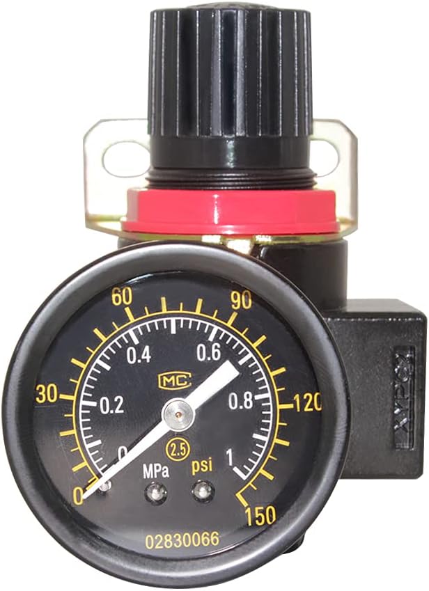 Beduan BR4000 Air Compressor Regulator Combo 1/2" NPT,Manual Drain with Bracket, Gauge