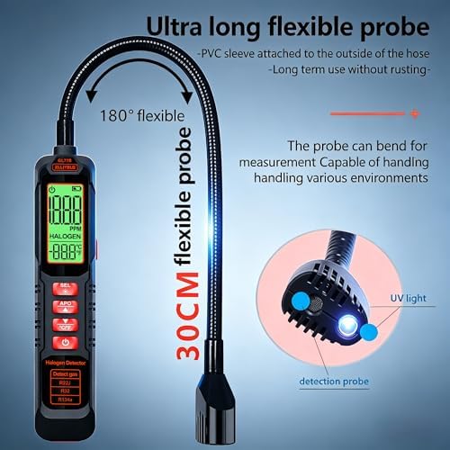 HVAC Refrigerant Leak Detector, AC Halogen Leak Detection