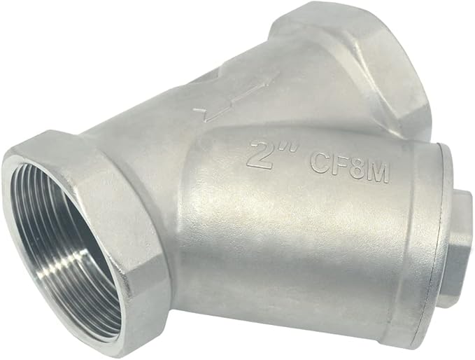 Strainer Mesh Filter Valve,800WOG Y-Spring NPT Female Check Valve,Stainless Steel SS316 CF8M (2")