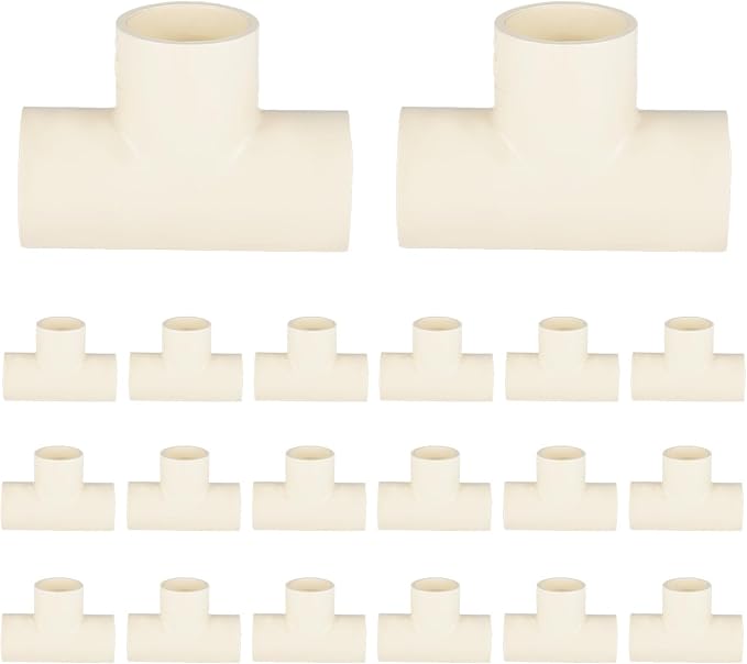 20-PACK EFIELD CPVC Tee Fittings,1" CPVC-CTS Slip Tee for Hot and Cold Water Pressure Distribution Systems,(CPVC022-20PCS)