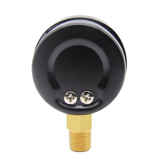 Pressure Gauge 0-150PSI 1/8" NPT Male Brass Bottom Mount 1-1/2" Dial Stainless Steel Case Include 1/2" NPT and 3/8" NPT Bushing Connector Universal Multifunctional