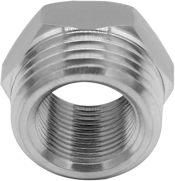 Beduan Stainless Steel Water Line Adapter - 3/8 Female to 1/2 G Male Reducer Hose Pipe Connector (Pack of 2) for Kitchen Bathroom Faucet Supply Hose Stop Valve