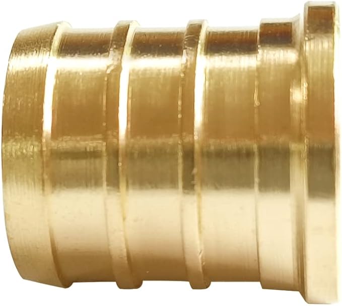 Joywayus 1/2" PEX Barb Plug End Cap Brass Crimp Fittings (Pack of 10)