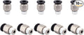 SNS 6mm Tube OD x 1/8 NPT Male Straight Nickel Plated Brass Push to Connect Pneumatic Fittings（10 PCS） SPC6-01NPBK